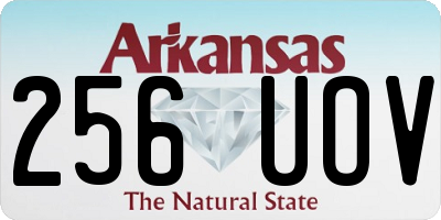 AR license plate 256UOV