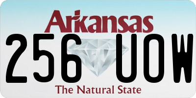 AR license plate 256UOW