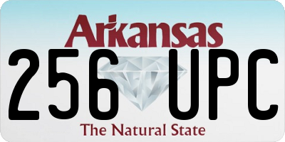 AR license plate 256UPC