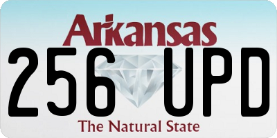 AR license plate 256UPD