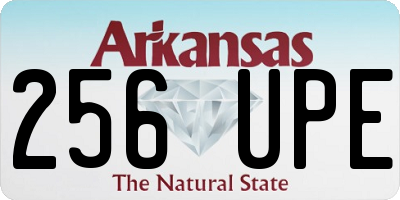 AR license plate 256UPE