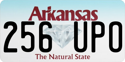 AR license plate 256UPO