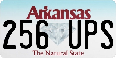 AR license plate 256UPS
