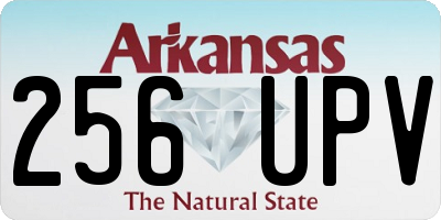 AR license plate 256UPV