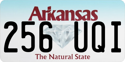 AR license plate 256UQI