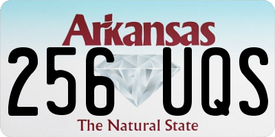 AR license plate 256UQS