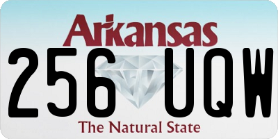 AR license plate 256UQW