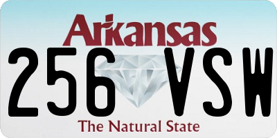 AR license plate 256VSW