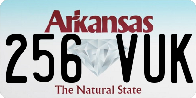 AR license plate 256VUK