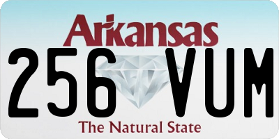 AR license plate 256VUM