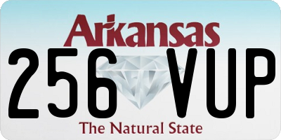 AR license plate 256VUP