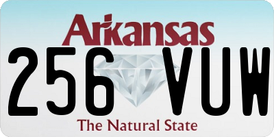 AR license plate 256VUW