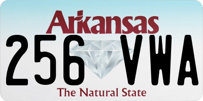 AR license plate 256VWA