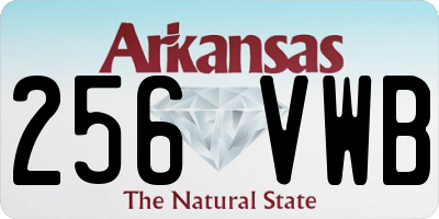 AR license plate 256VWB