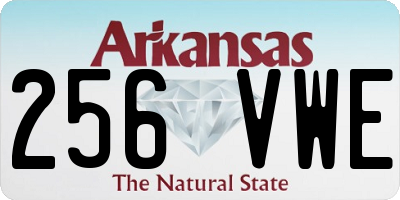 AR license plate 256VWE