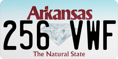 AR license plate 256VWF