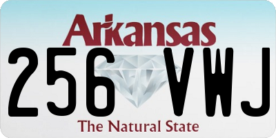 AR license plate 256VWJ
