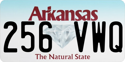 AR license plate 256VWQ