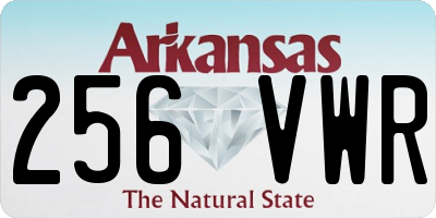 AR license plate 256VWR