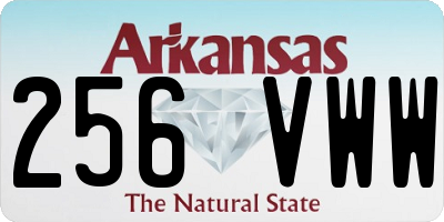AR license plate 256VWW