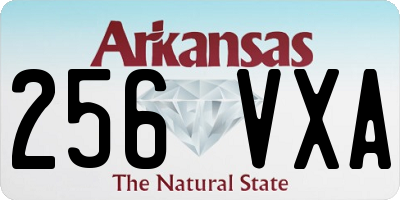 AR license plate 256VXA
