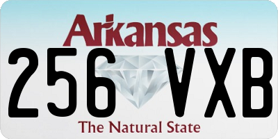 AR license plate 256VXB