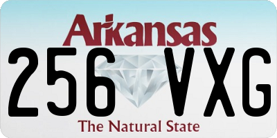 AR license plate 256VXG