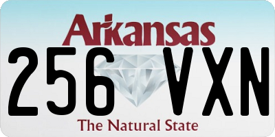 AR license plate 256VXN