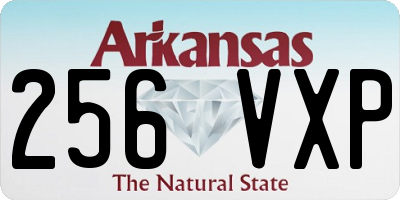 AR license plate 256VXP