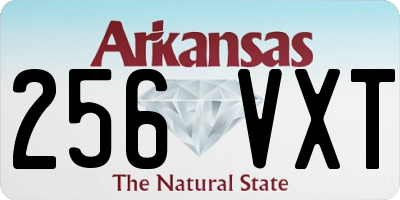 AR license plate 256VXT