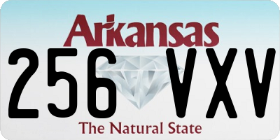 AR license plate 256VXV