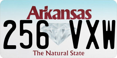 AR license plate 256VXW