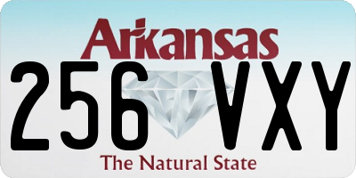 AR license plate 256VXY