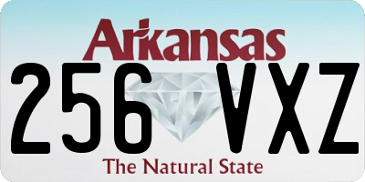 AR license plate 256VXZ