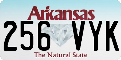 AR license plate 256VYK