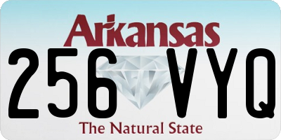 AR license plate 256VYQ