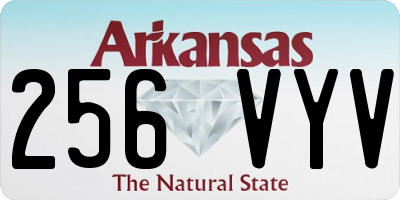 AR license plate 256VYV