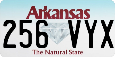 AR license plate 256VYX