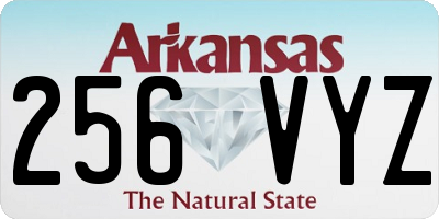 AR license plate 256VYZ