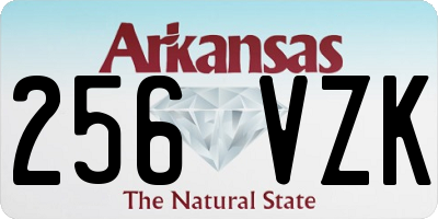 AR license plate 256VZK
