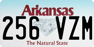 AR license plate 256VZM