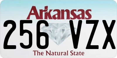 AR license plate 256VZX