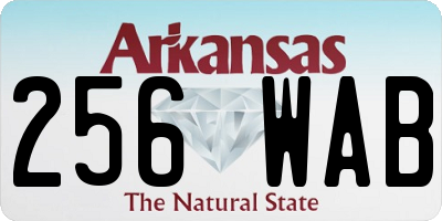 AR license plate 256WAB