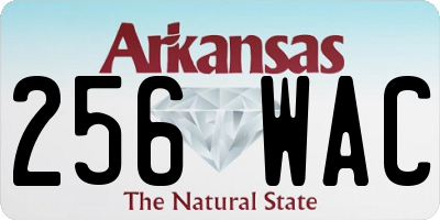 AR license plate 256WAC