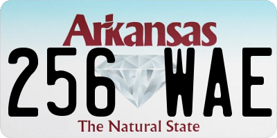 AR license plate 256WAE
