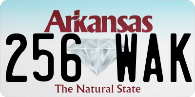 AR license plate 256WAK