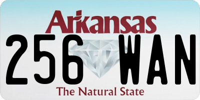 AR license plate 256WAN