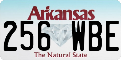 AR license plate 256WBE