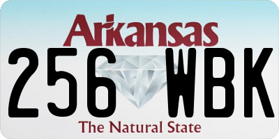 AR license plate 256WBK