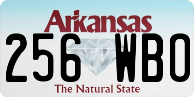 AR license plate 256WBO